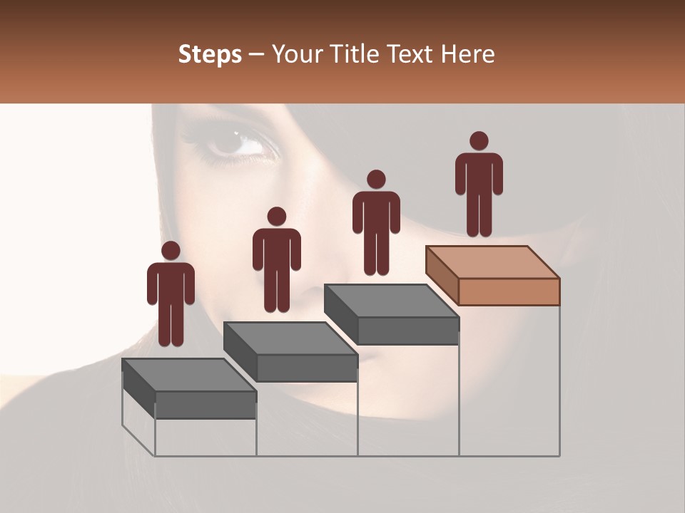 A Woman With Long Brown Hair And A Brown Background PowerPoint Template