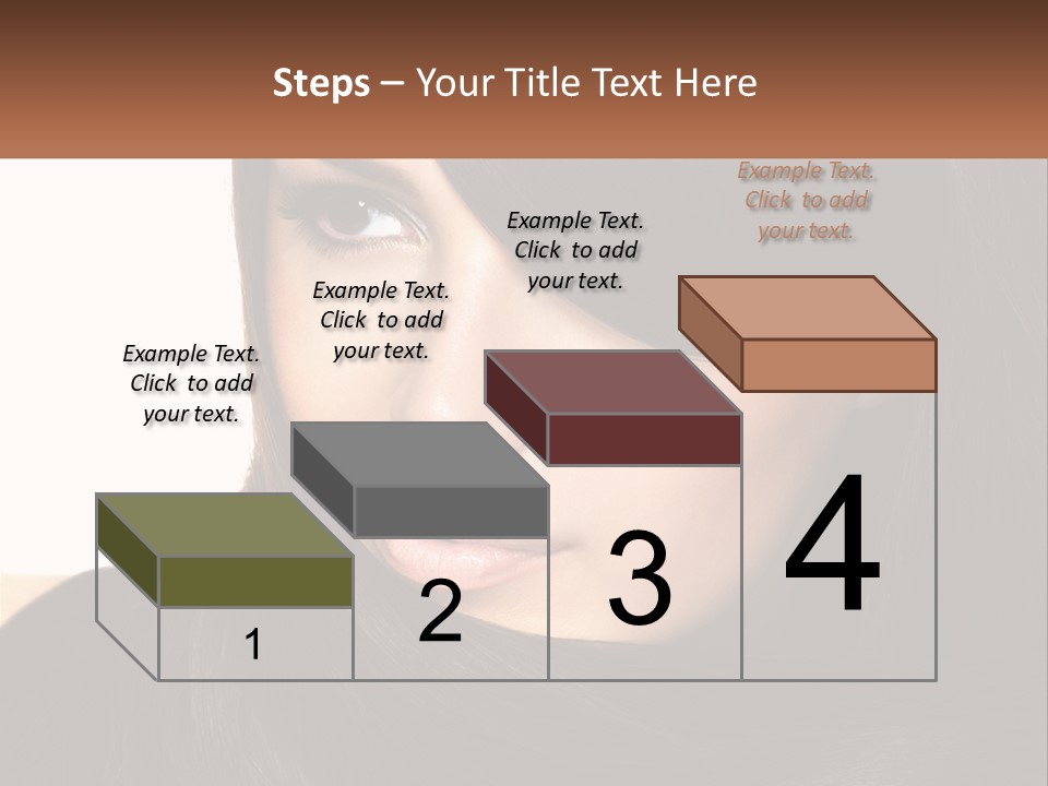 A Woman With Long Brown Hair And A Brown Background PowerPoint Template