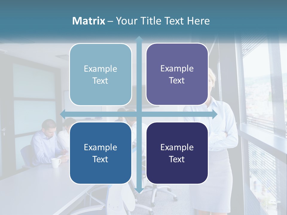 A Woman Standing In Front Of A Group Of People In A Conference Room PowerPoint Template