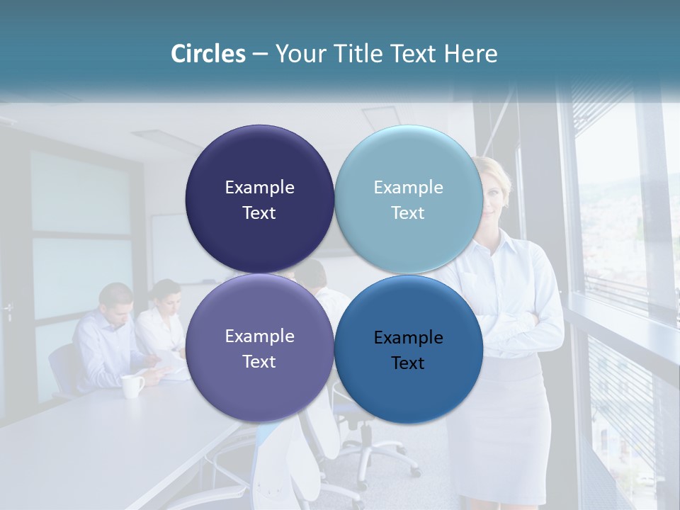 A Woman Standing In Front Of A Group Of People In A Conference Room PowerPoint Template