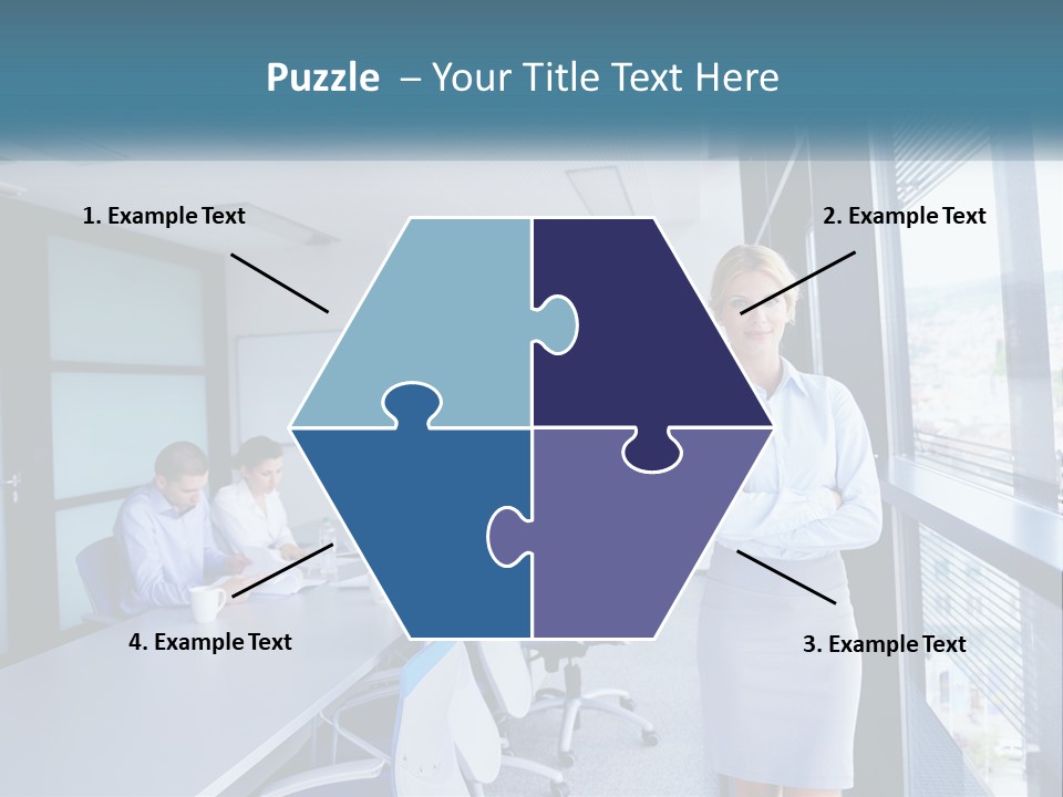 A Woman Standing In Front Of A Group Of People In A Conference Room PowerPoint Template