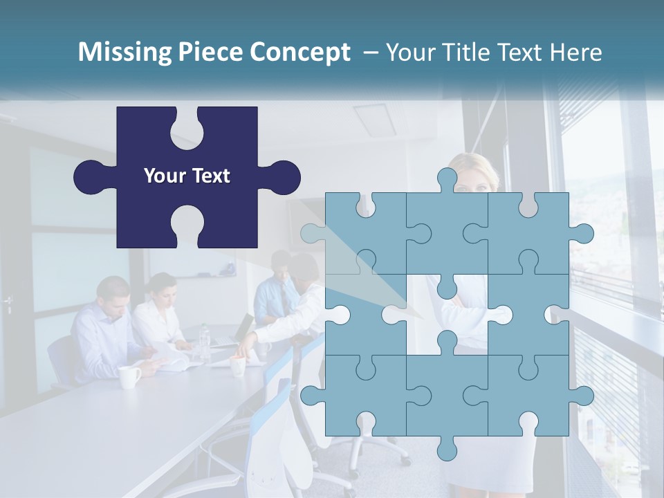 A Woman Standing In Front Of A Group Of People In A Conference Room PowerPoint Template