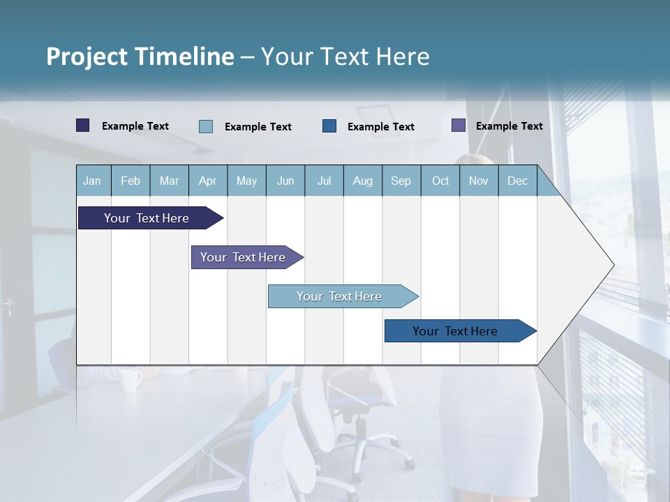 A Woman Standing In Front Of A Group Of People In A Conference Room PowerPoint Template