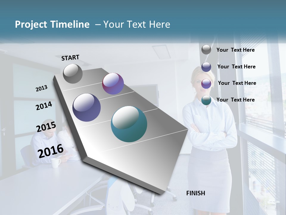 A Woman Standing In Front Of A Group Of People In A Conference Room PowerPoint Template