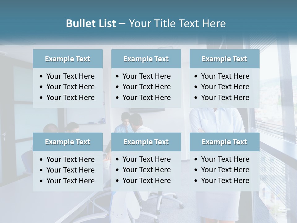 A Woman Standing In Front Of A Group Of People In A Conference Room PowerPoint Template