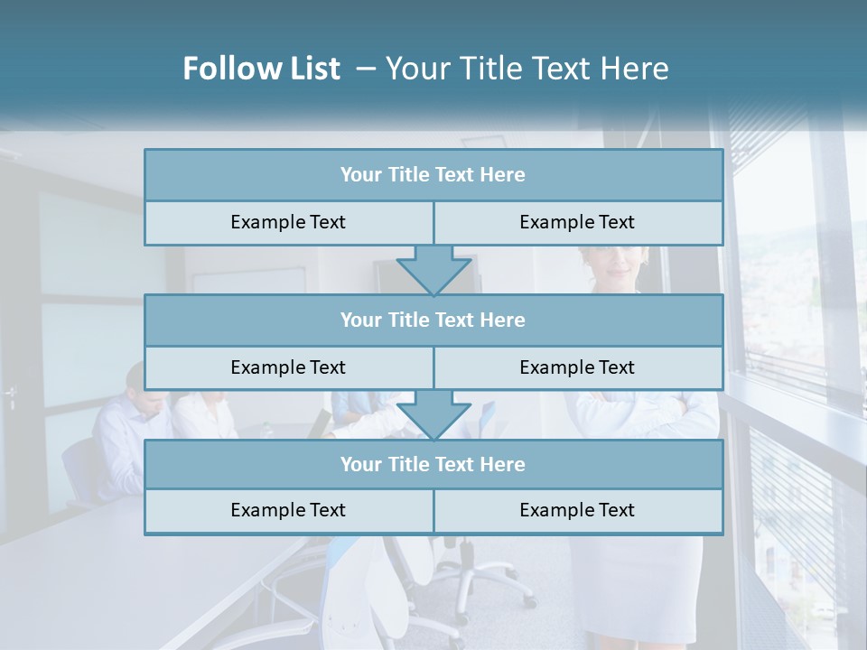 A Woman Standing In Front Of A Group Of People In A Conference Room PowerPoint Template