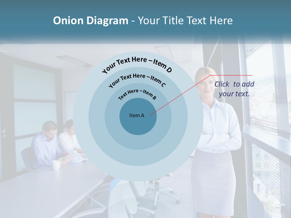 A Woman Standing In Front Of A Group Of People In A Conference Room PowerPoint Template