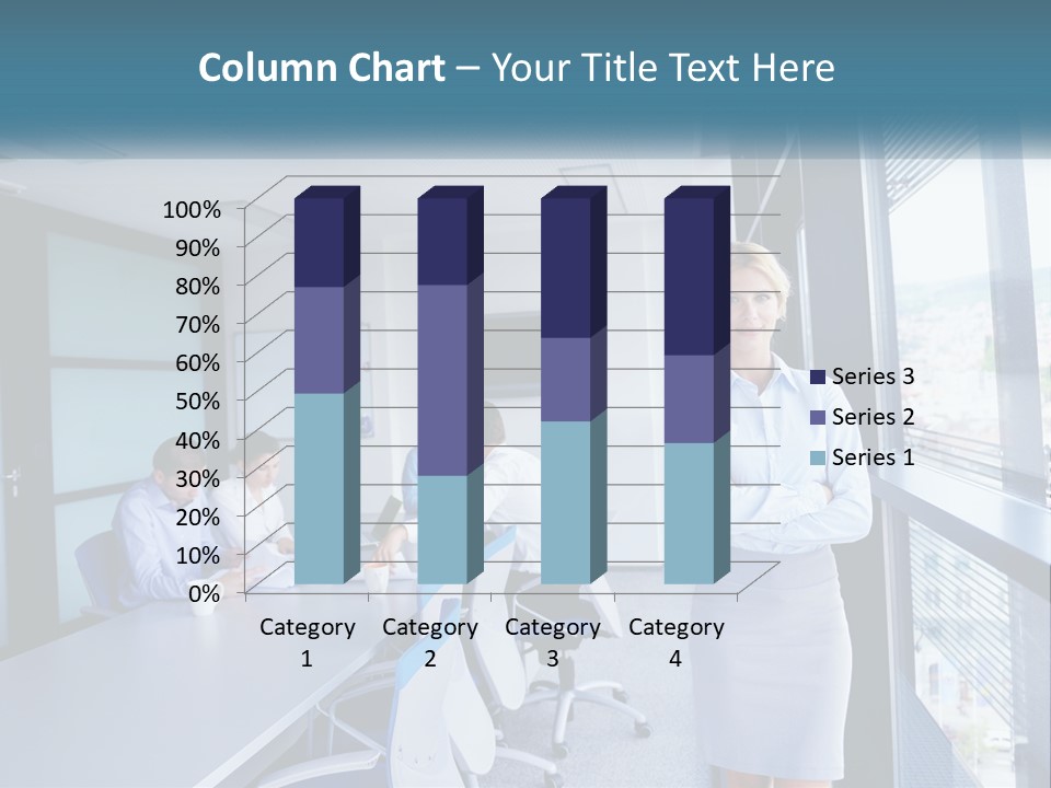 A Woman Standing In Front Of A Group Of People In A Conference Room PowerPoint Template