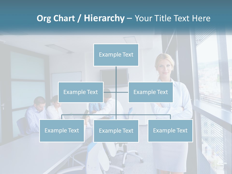 A Woman Standing In Front Of A Group Of People In A Conference Room PowerPoint Template