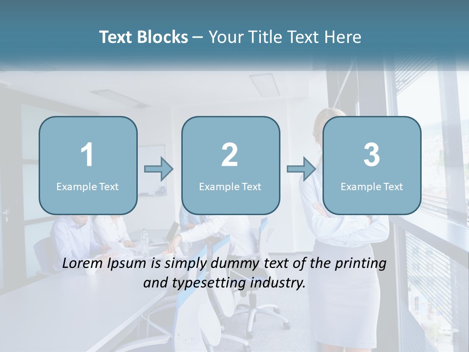 A Woman Standing In Front Of A Group Of People In A Conference Room PowerPoint Template