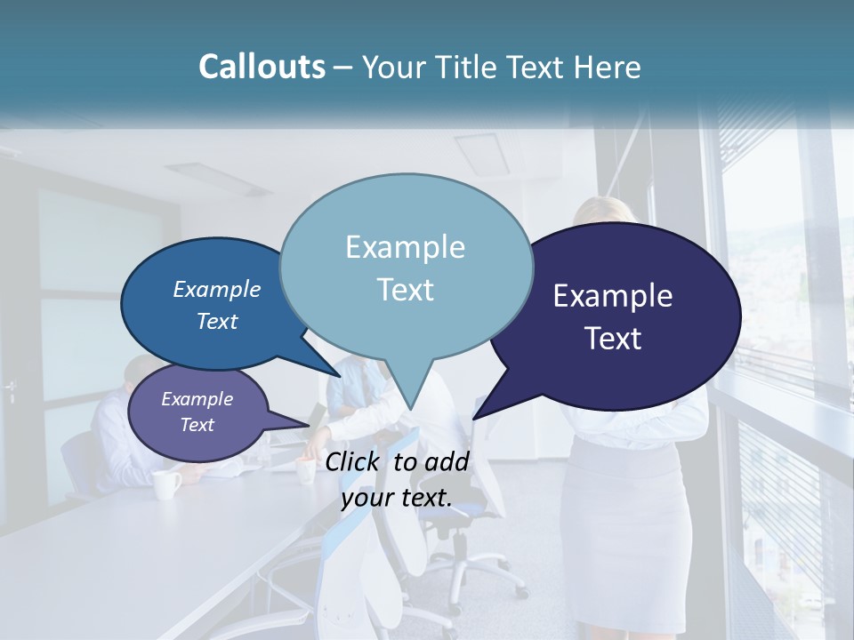 A Woman Standing In Front Of A Group Of People In A Conference Room PowerPoint Template