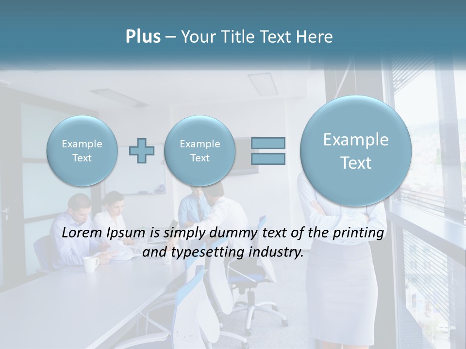 A Woman Standing In Front Of A Group Of People In A Conference Room PowerPoint Template