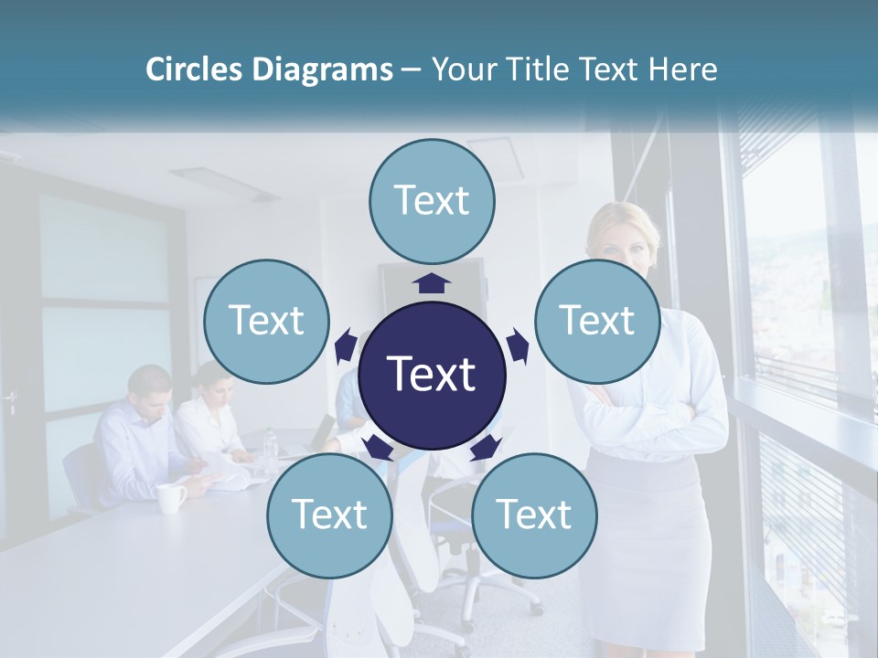 A Woman Standing In Front Of A Group Of People In A Conference Room PowerPoint Template