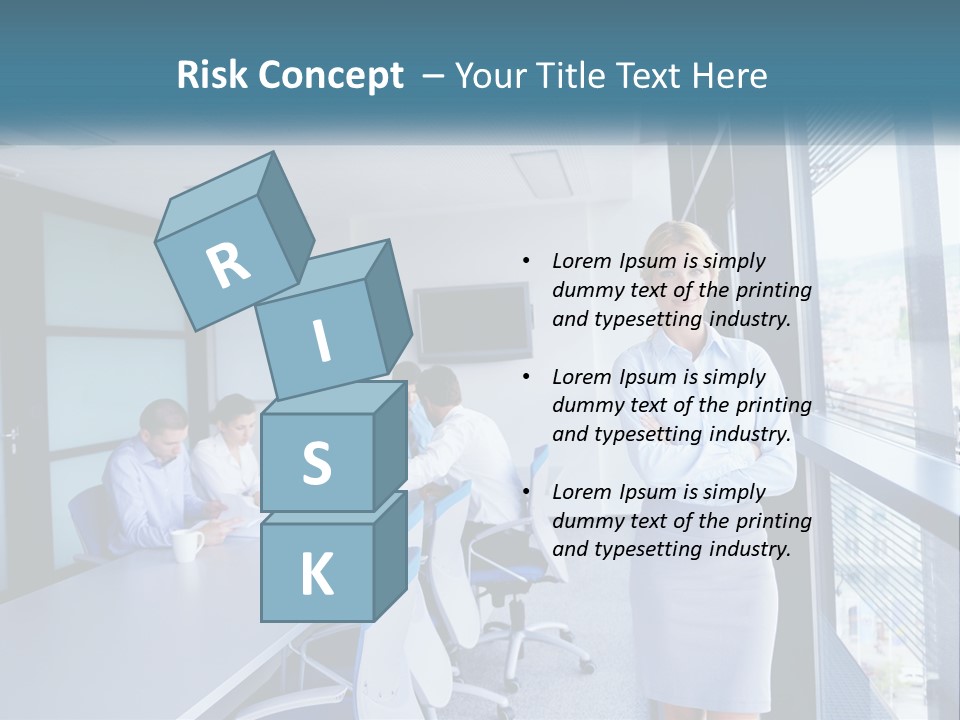 A Woman Standing In Front Of A Group Of People In A Conference Room PowerPoint Template