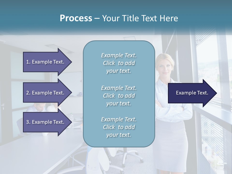 A Woman Standing In Front Of A Group Of People In A Conference Room PowerPoint Template