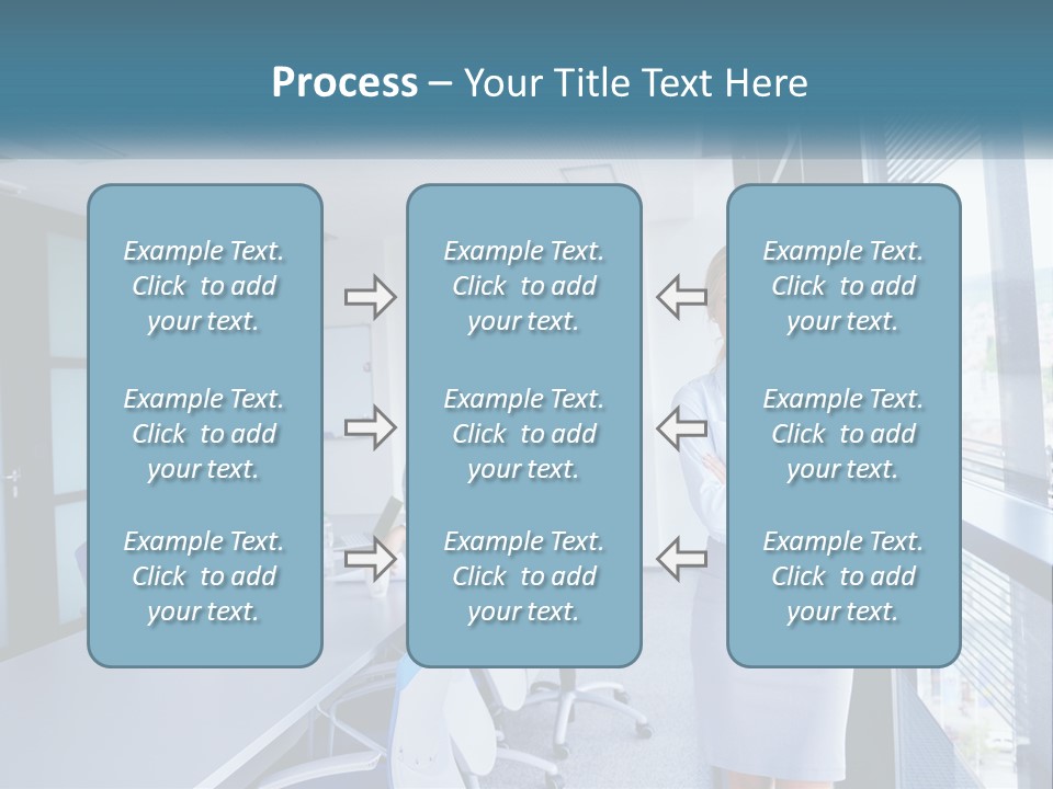 A Woman Standing In Front Of A Group Of People In A Conference Room PowerPoint Template