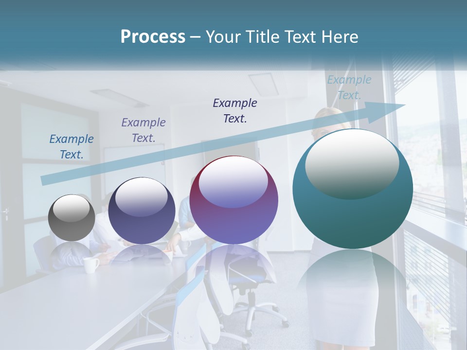 A Woman Standing In Front Of A Group Of People In A Conference Room PowerPoint Template