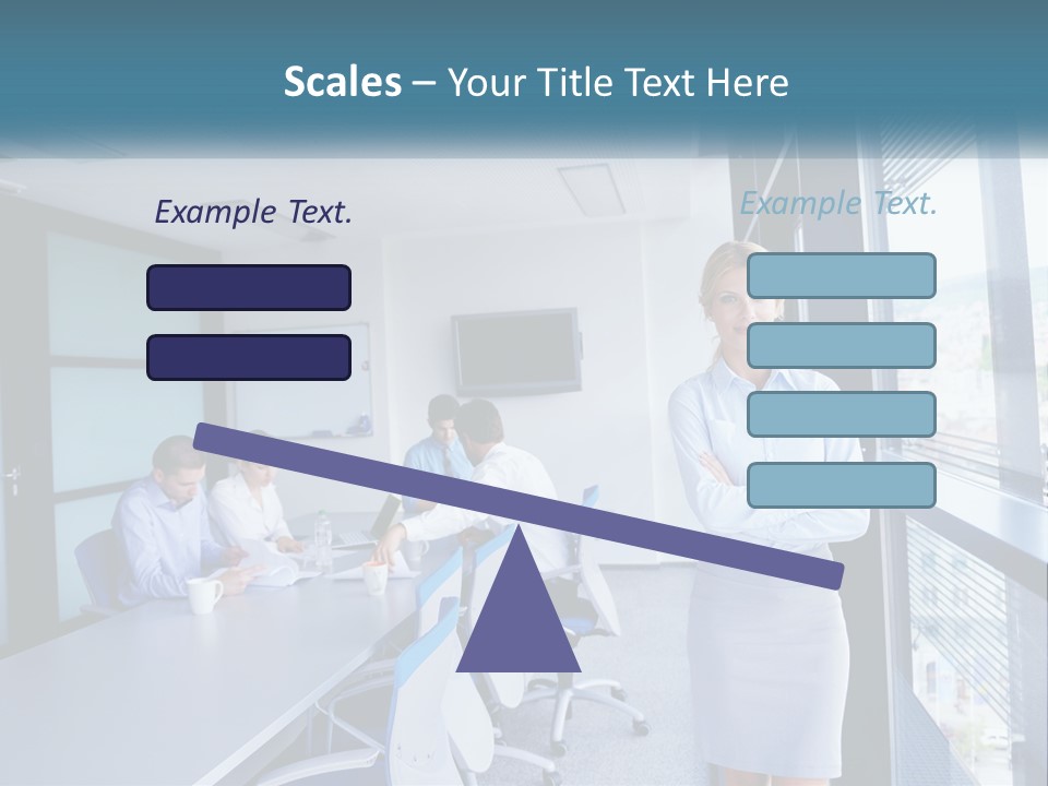 A Woman Standing In Front Of A Group Of People In A Conference Room PowerPoint Template