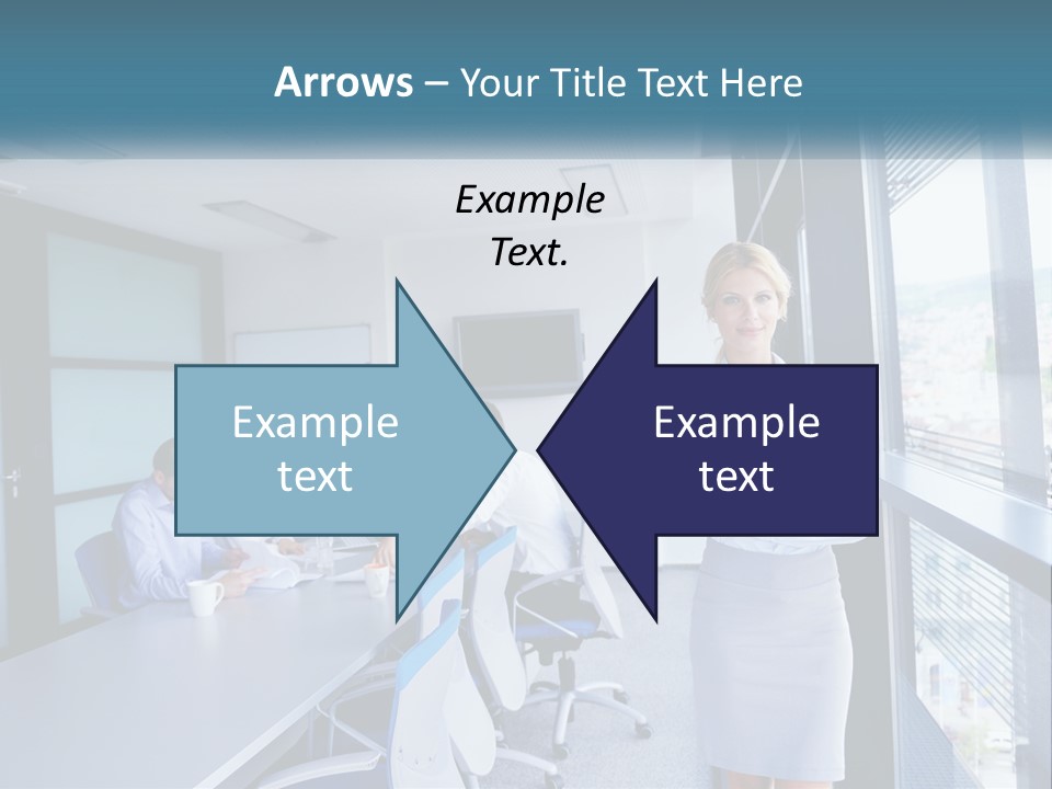 A Woman Standing In Front Of A Group Of People In A Conference Room PowerPoint Template