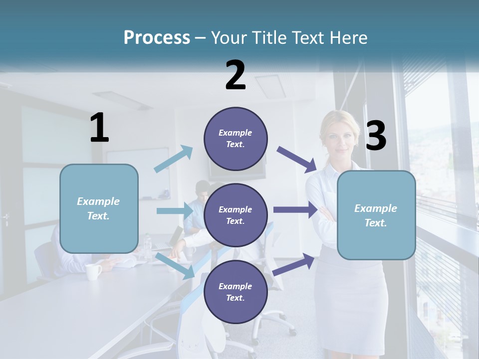 A Woman Standing In Front Of A Group Of People In A Conference Room PowerPoint Template