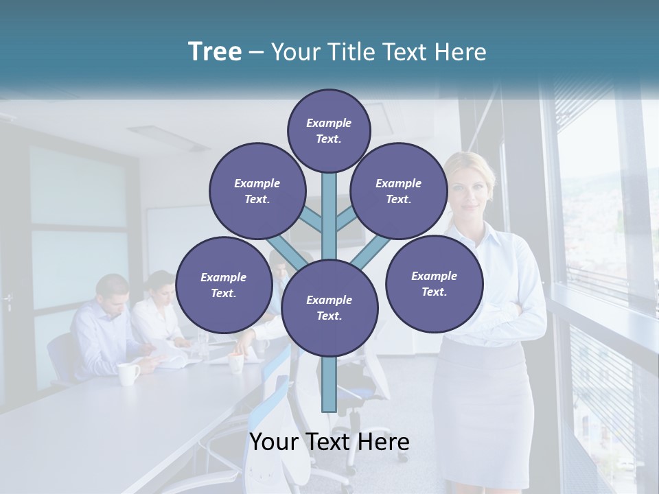 A Woman Standing In Front Of A Group Of People In A Conference Room PowerPoint Template