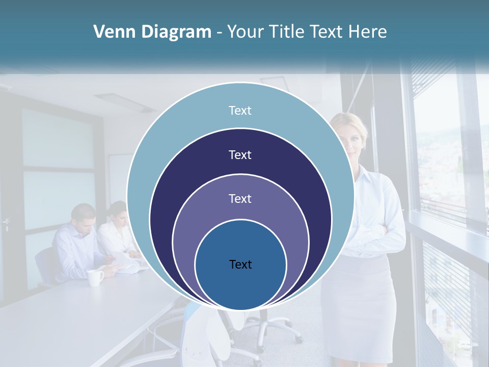 A Woman Standing In Front Of A Group Of People In A Conference Room PowerPoint Template