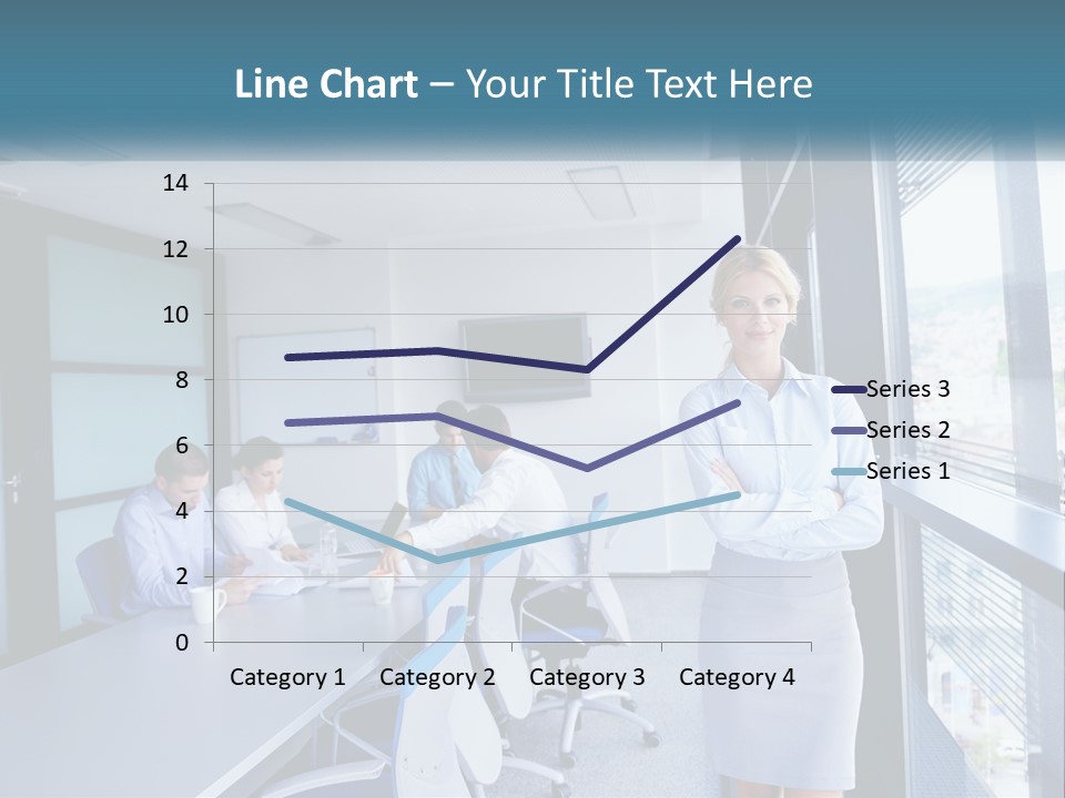A Woman Standing In Front Of A Group Of People In A Conference Room PowerPoint Template