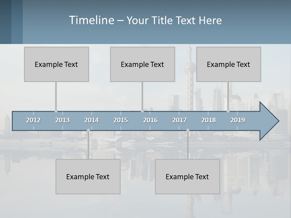 A Picture Of A City With A Reflection In The Water PowerPoint Template