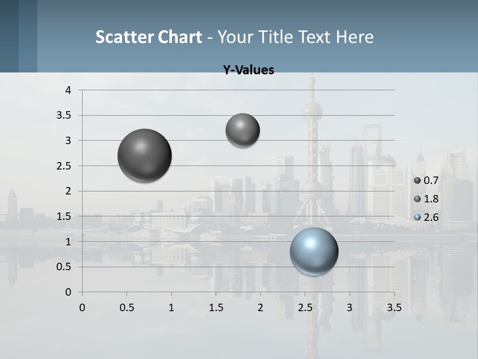A Picture Of A City With A Reflection In The Water PowerPoint Template