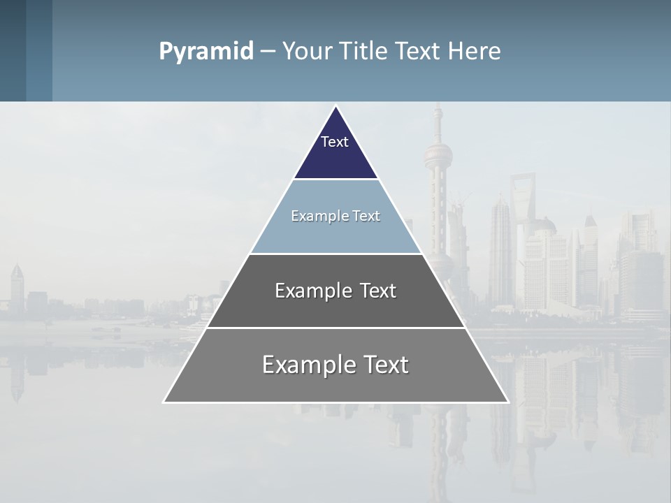 A Picture Of A City With A Reflection In The Water PowerPoint Template