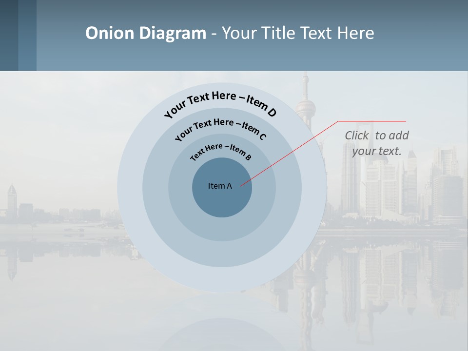 A Picture Of A City With A Reflection In The Water PowerPoint Template