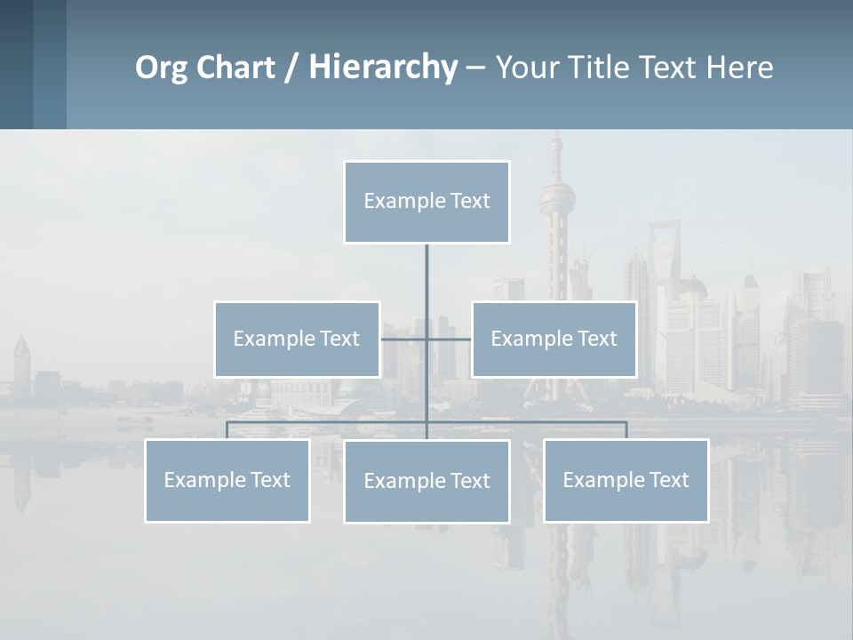 A Picture Of A City With A Reflection In The Water PowerPoint Template