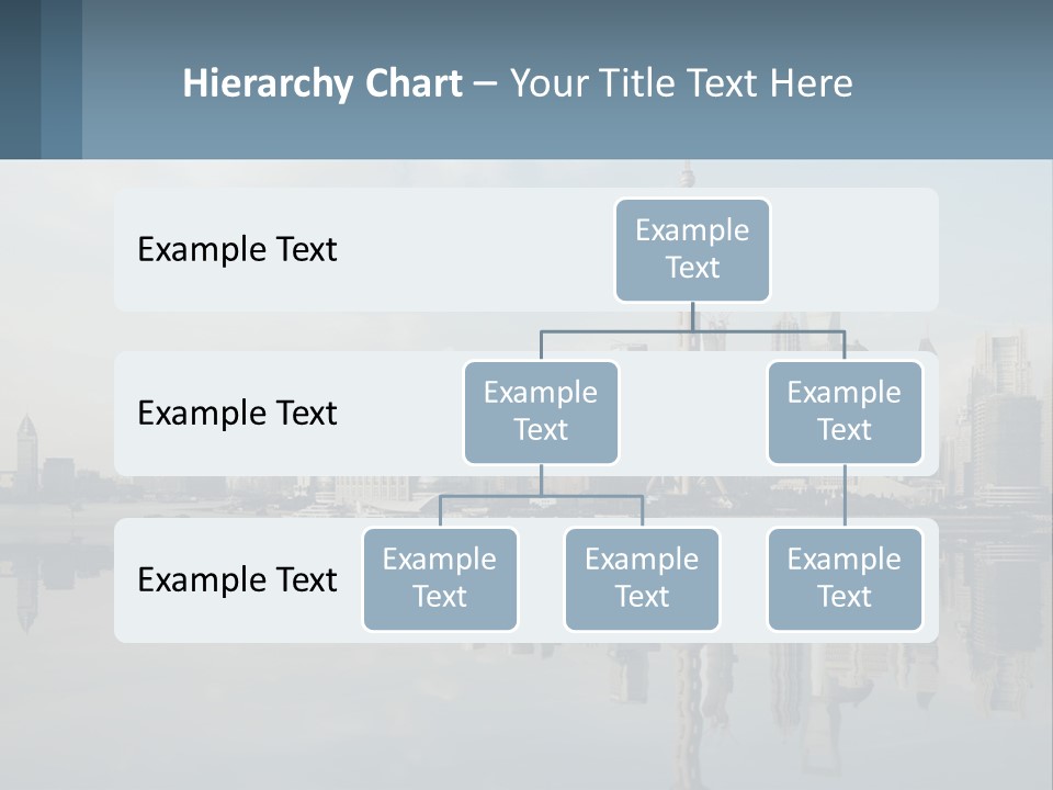 A Picture Of A City With A Reflection In The Water PowerPoint Template