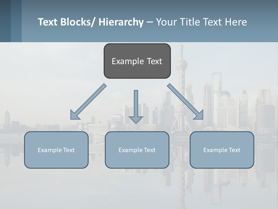 A Picture Of A City With A Reflection In The Water PowerPoint Template
