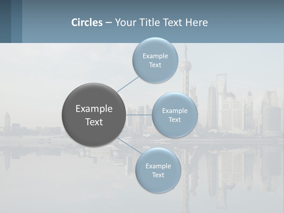 A Picture Of A City With A Reflection In The Water PowerPoint Template