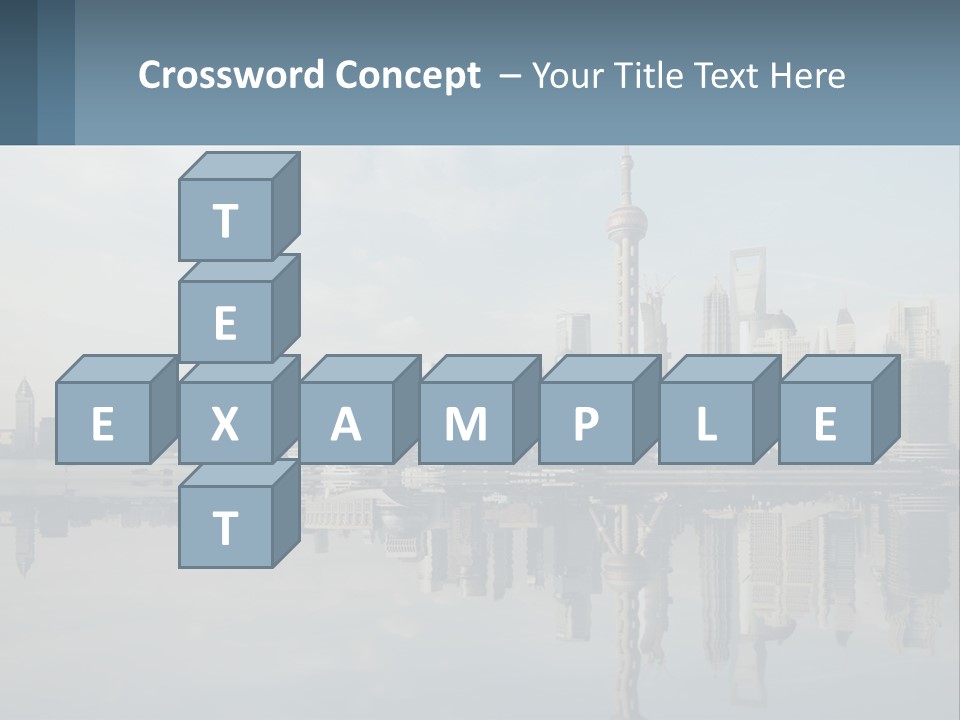 A Picture Of A City With A Reflection In The Water PowerPoint Template