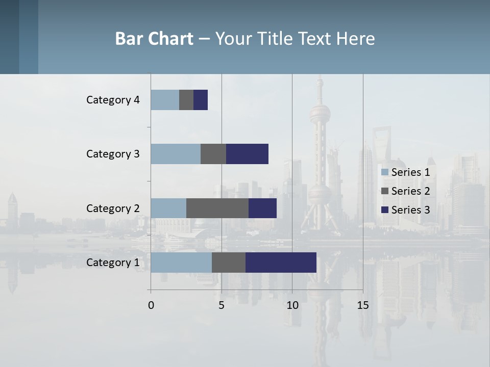 A Picture Of A City With A Reflection In The Water PowerPoint Template