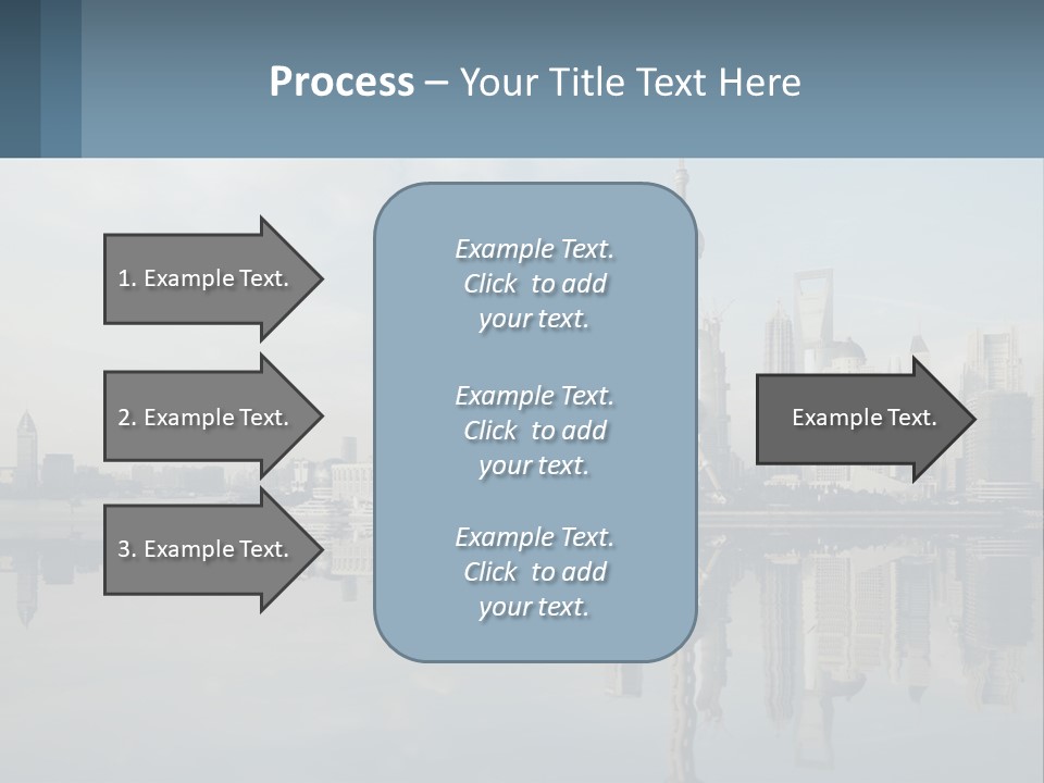 A Picture Of A City With A Reflection In The Water PowerPoint Template