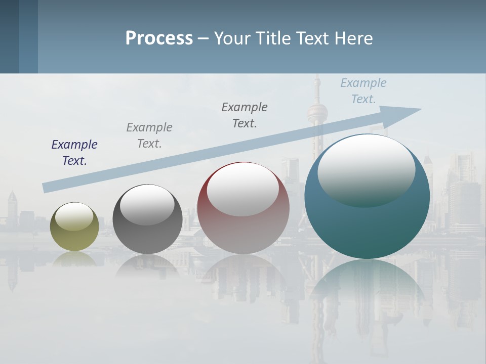 A Picture Of A City With A Reflection In The Water PowerPoint Template