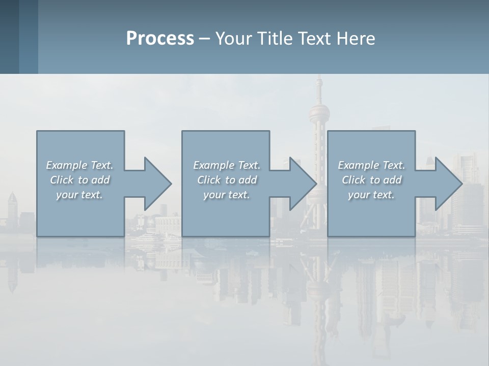 A Picture Of A City With A Reflection In The Water PowerPoint Template