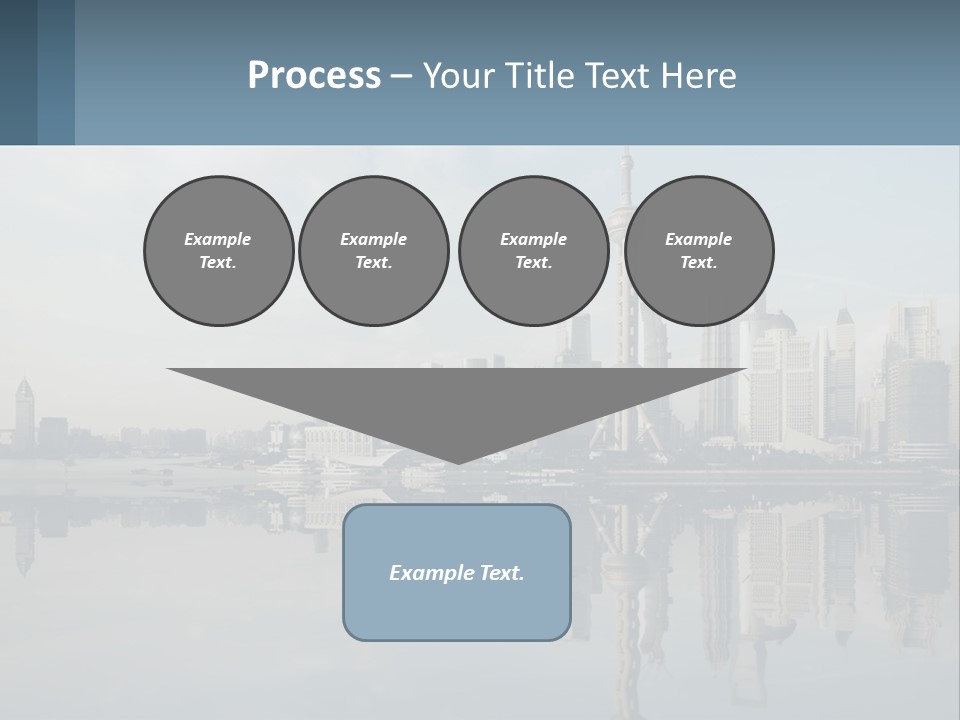 A Picture Of A City With A Reflection In The Water PowerPoint Template