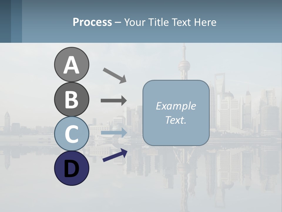 A Picture Of A City With A Reflection In The Water PowerPoint Template