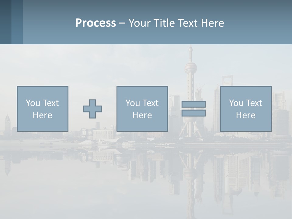 A Picture Of A City With A Reflection In The Water PowerPoint Template