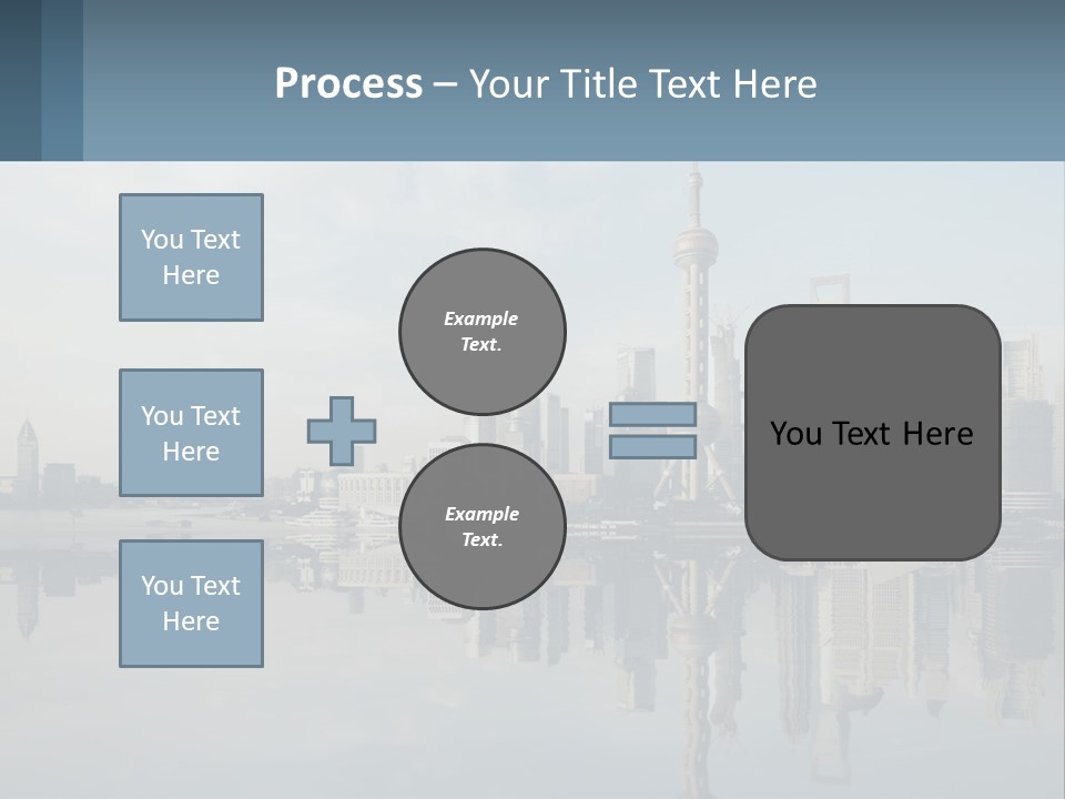 A Picture Of A City With A Reflection In The Water PowerPoint Template