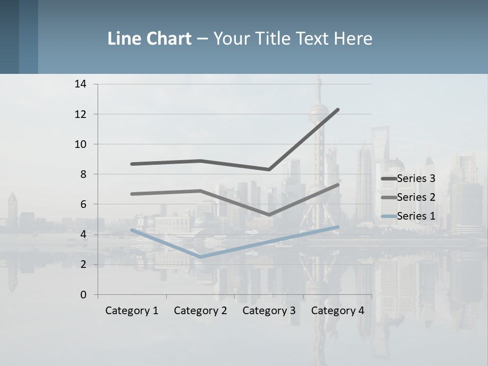 A Picture Of A City With A Reflection In The Water PowerPoint Template