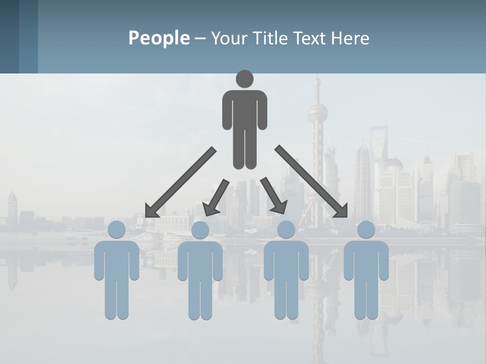 A Picture Of A City With A Reflection In The Water PowerPoint Template