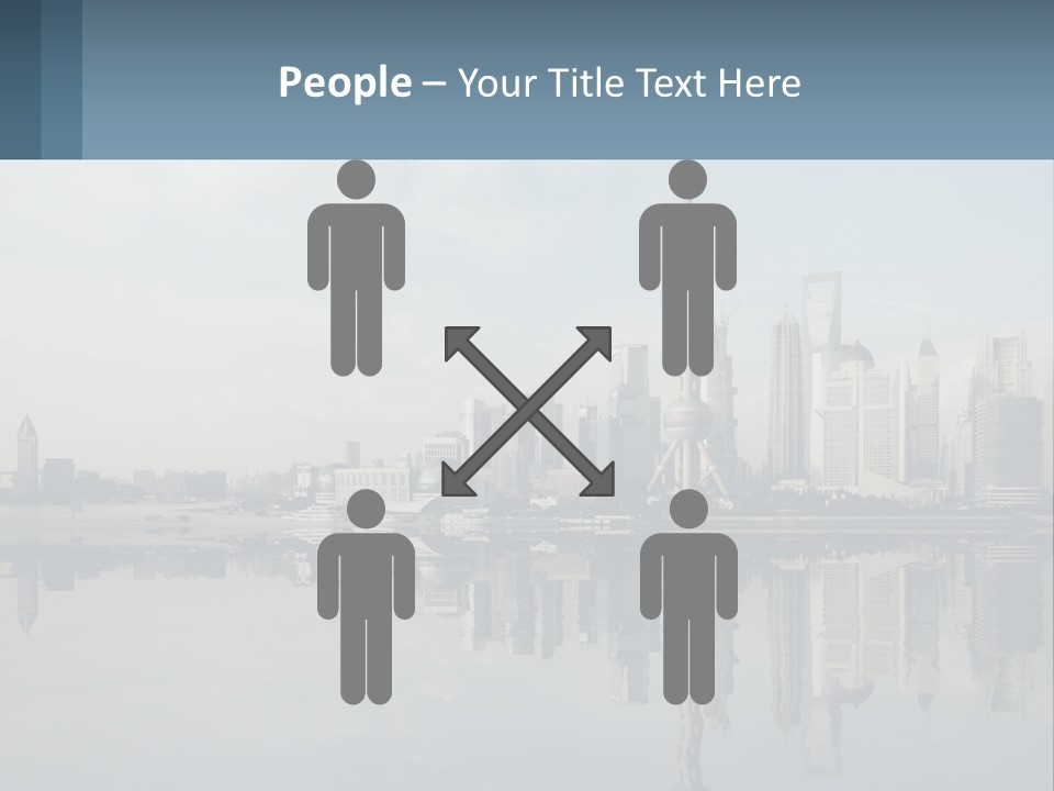 A Picture Of A City With A Reflection In The Water PowerPoint Template