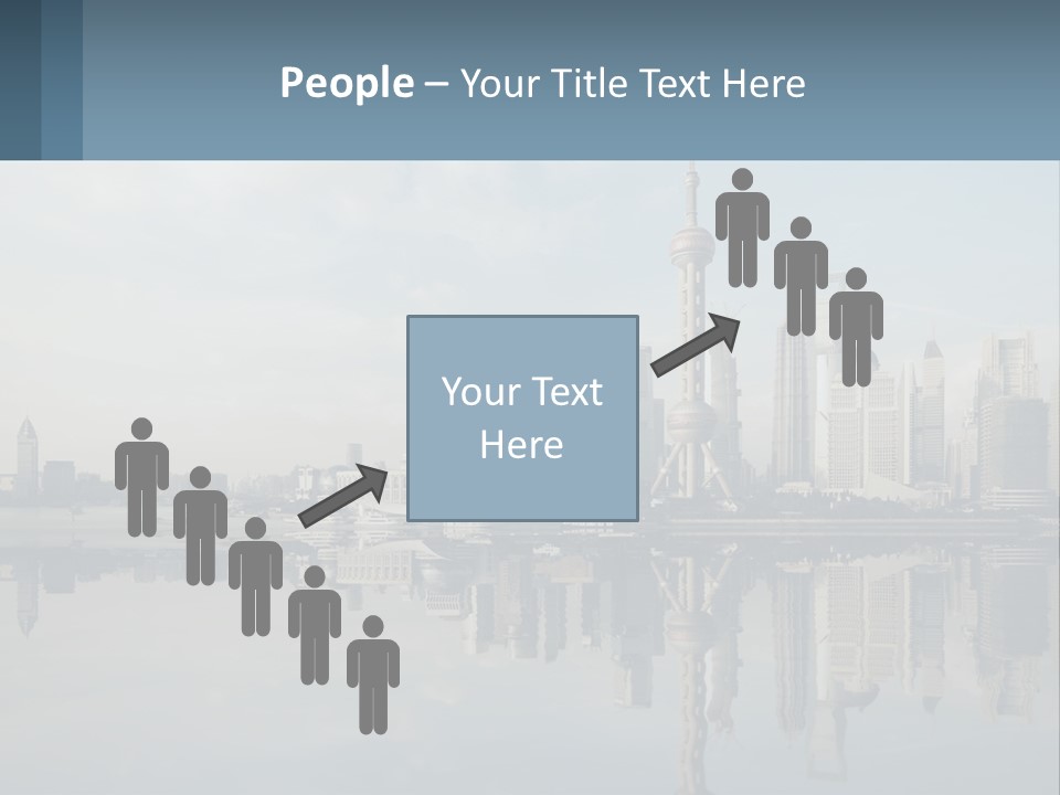 A Picture Of A City With A Reflection In The Water PowerPoint Template