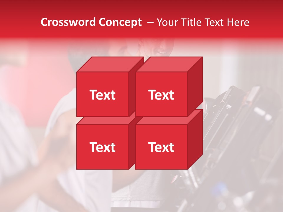 Two Men Running On A Treadmill In A Gym PowerPoint Template