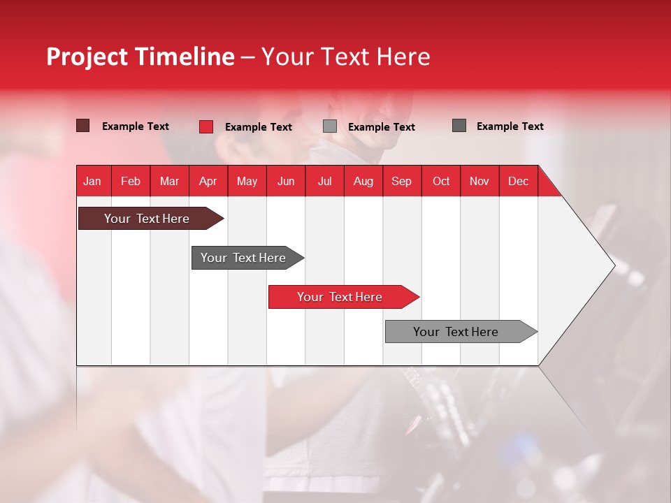 Two Men Running On A Treadmill In A Gym PowerPoint Template
